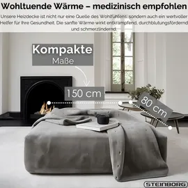 Steinborg Heizdecke mit Timer 6 Temperaturstufen 100W