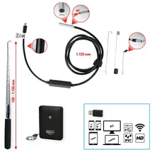 KS Tools Endoskop Wi-Fi-Videoskop-Satz mit Ø 5,5 mm 0° HD Frontkamera-Sonde, 7-tlg