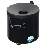 Proregal Robuster Ascher zur Wandmontage 2,4 Liter, HxBxT 16 x 15,5 x 15,5 cm Stahl Schwarz