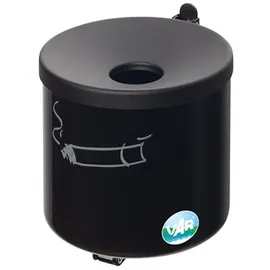 Proregal Robuster Ascher zur Wandmontage 2,4 Liter, HxBxT 16 x 15,5 x 15,5 cm Stahl Schwarz
