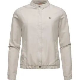 Ragwear Damen, Leichte Übergangsjacke in Leinen-Optik Blousonjacke Leinenhemd Malawi Linen YOUMODO Bone Gr. L - L