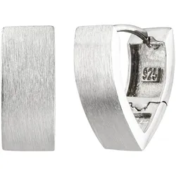 Paar Creolen JOBO, silber (silber 925), Ohrringe, Damen, Silber 925 (Sterlingsilber), spitz 925 Silber matt