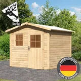 Gartenhaus naturbelassen Karibu Gerätehaus mit Satteldach aus Holz