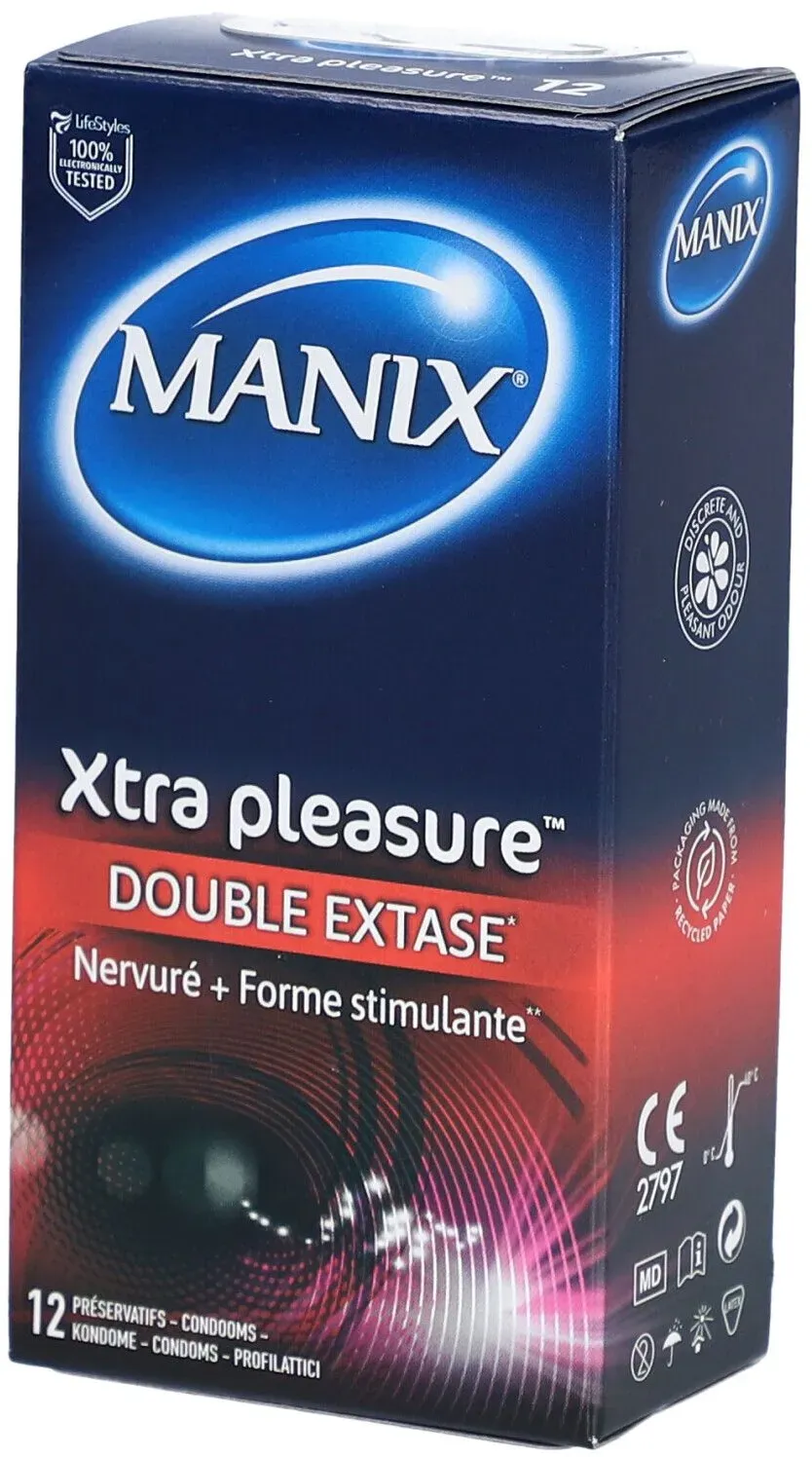 Manix *Xtra pleasure* Double Extase Kondome 12 St transparent