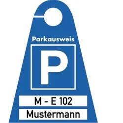Schild Parkausweis blanko zur Selbstbeschriftung, Kunststoff transparent, 120x165 mm