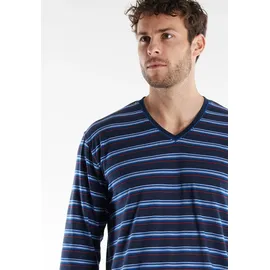 Götzburg Pyjama Schlafanzug lang Blau XL