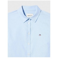 GANT Langarmbluse Slim Stretch OXFORD Shirt mit Locker-Loop-Schlaufe, blau