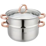 Klausberg Dampfgarer 3-teilig 24 cm KB-7734 Gold/Silber