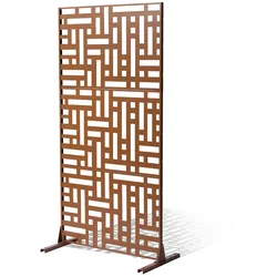 VEVOR Paravent Raumteiler Sichtschutz Trennwand freistehend 120x50,8x193cm Braun