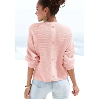 LASCANA Rundhalspullover Damen altrosa Gr.40/42