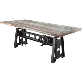 Massivmoebel24 Altholz 220 x 75-105 x 100 cm mehrfarbig