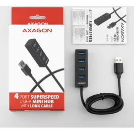AXAGON HUE-M1AL 4 Port USB 3.2 Gen 1-Hub (USB 3.0) Silber