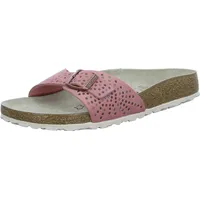 Birkenstock  Madrid Crafted rivets Damen Nubukleder Pantolette mit Nietenschmuck, Farbe:Crafted rivets doll, Größe:39, Weite:Schmal - 39