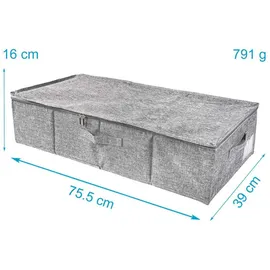 Intirilife Unterbettkommode 75,5 x 39 x 16 cm 1-tlg. grau