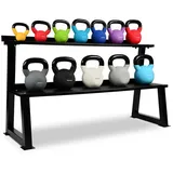 MSports® Kettlebell MSPORTS Kettlebell Rack I 2 Ebenen - für 14 Kugelhantel schwarz