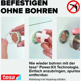 Tesa WC-Bürstengarnitur Moon Edelstahloptik