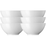 Thomas Porzellan Schale Loft Weiss Bowl rund 16 cm Set6, Porzellan, (Schalen) bunt|weiß