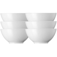 Thomas Porzellan Schale Loft Weiss Bowl rund 15 cm Set6, Porzellan, (Schale) bunt|weiß