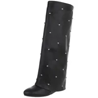 Ital-Design Keilstiefel Damen Schwarz 40