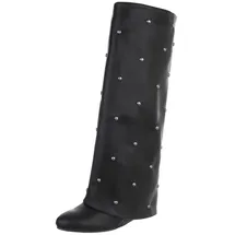 Ital-Design Keilstiefel Damen Schwarz 40