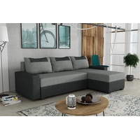 Fun Möbel Ecksofa Sofa HEDVIG LUX Inari Dunkelgrau- grau