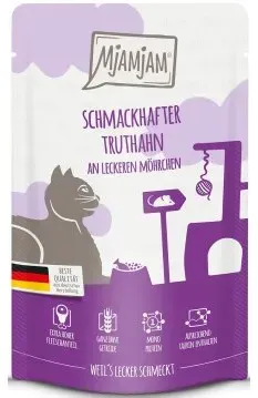 Katzen - Nassfutter MJAMJAM Cat Adult Truthahn & Möhrchen, 125 g