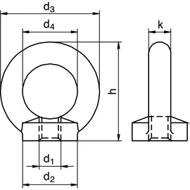 Kleinsorge GmbH & Co. KG Ringmutter DIN 582 Gewinde M10 50 Stück