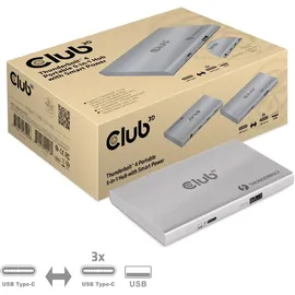 Club 3D ThunderboltTM 4 portabler 5-in-1 Hub mit Smart Power
