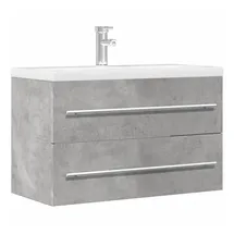 vidaXL Waschbeckenunterschrank 80 x 38,5 x 48 cm Grau