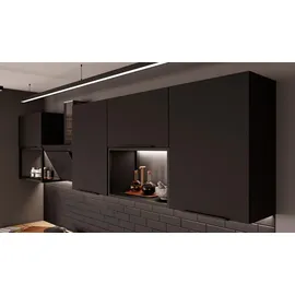 Küchen-Preisbombe Küchenzeile SIENA BASIC LOFT 280 cm Schwarz matt