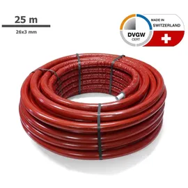 Sanpro Isoliertes Mehrschichtverbundrohr, Größe 26x3, 25 m, 10 mm isoliert