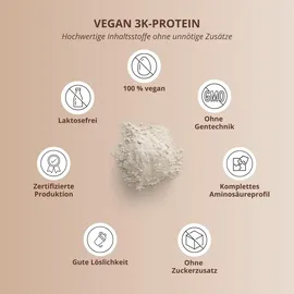 Nutri + nutri+ Veganes Proteinpulver 3k Pulver 1000 g