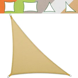 casa pura Wasserabweisendes Sonnensegel dreieckig 500 x 500 x 700 cm Sand