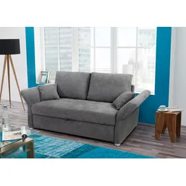 Jockenhöfer Schlafsofa Mikrofaser 2-Sitzer Grau