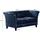 s-style möbel Chesterfield-Sofa 2-Sitzer Fusion Blau Samt