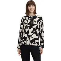 Betty Barclay Sweatshirt mit hohem Kragen", in Schwarz/Beige |