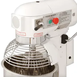 KuKoo Gastro Planetenrührmaschine Spiral Rührmaschine Teigknetmaschine Knetmaschine Rührwerk Küchenmaschine Mixer Knetaufsätze Teigschaber... - Weiß