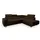masseno Eckcouch Polyester 3-Sitzer Braun