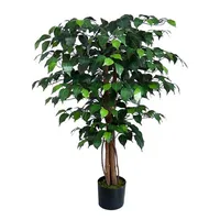 Seidenblumen Roß Ficus Benjamini 90cm grün DA künstlicher Baum