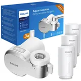 Philips AWP3705P3/10 Wasserhahnfilter mit 3 Ersatzkartuschen