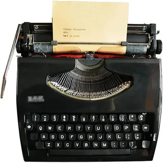 ZJFJMBD Altmodische mechanische englische Schreibmaschine – 1980 Klassische Nostalgie, tragbare Retro-Handschreibmaschine für den normalen Gebrauch. Vintage-Schreibmaschine