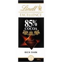 Lindt EXCELLENCE 85 % Kakao - Edelbitter-Schokolade | 100 g Tafel | Extra kräftige Bitter-Schokolade | Intensiver Kakao-Geschmack | Dunkle Schokolade | Vegane Schokolade | Schokoladengeschenk