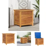 Gartenbox mit Lüftungsschlitzen 60x50x56 cm Massivholz Akazie - Gartenboxen - Braun - The Living Store