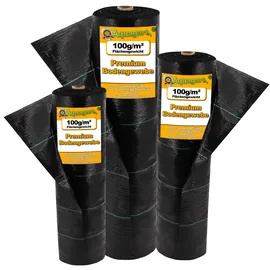 Aquagart Bodengewebe Unkrautfolie 48m2 100g 1m breit schwarz