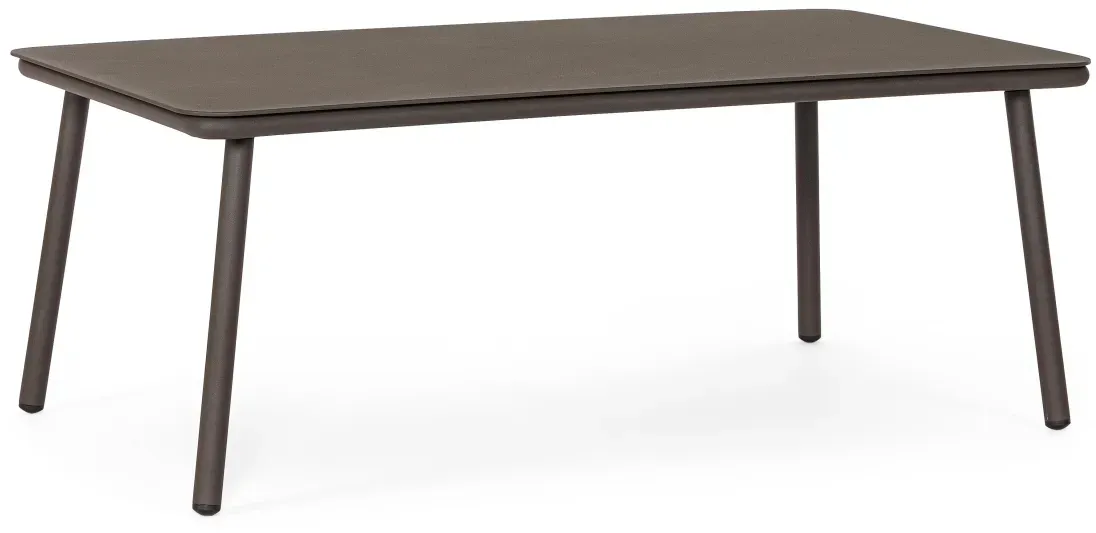 Couchtisch Spike aus Aluminium, modern rechteckig, Farbe Raven, pulverbeschichtet, pflegeleicht