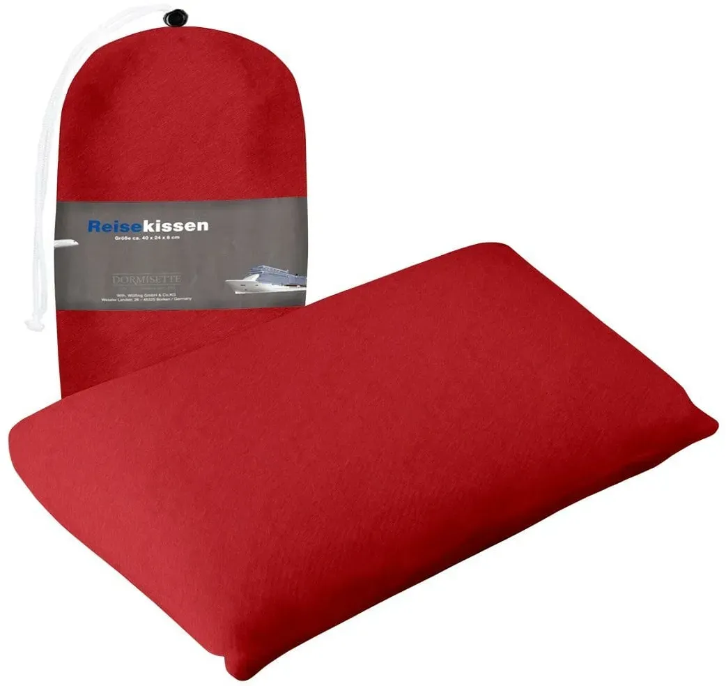 Dormisette Reisekissen 40x24x8 cm | rubin