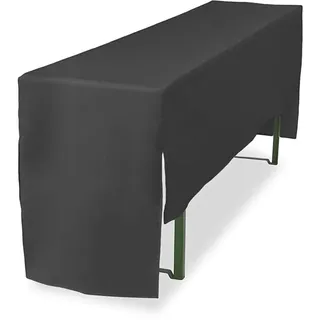TexDeko Biertischhusse für Bierzeltgarnitur 220x70cm Premium PRO 3/4 Lang Blickdicht waschbar (Anthrazit)