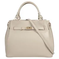 Samantha look Henkeltasche, echt Leder, Made in Italy, geräumige