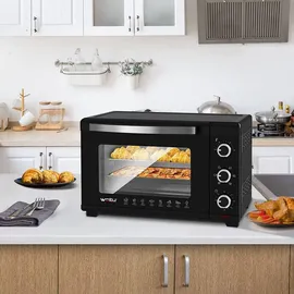 Woltu Mini Backofen 32 L, 1600 W, Schwarz