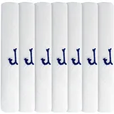 Surf the Shop 7 Stück bestickte Herren-Taschentücher mit Satin-Bordüre, verschiedene Buchstaben, J, M - M